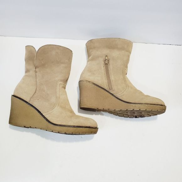 Kellie & Katie fold over suede winter booties  8.5 - Picture 11 of 16